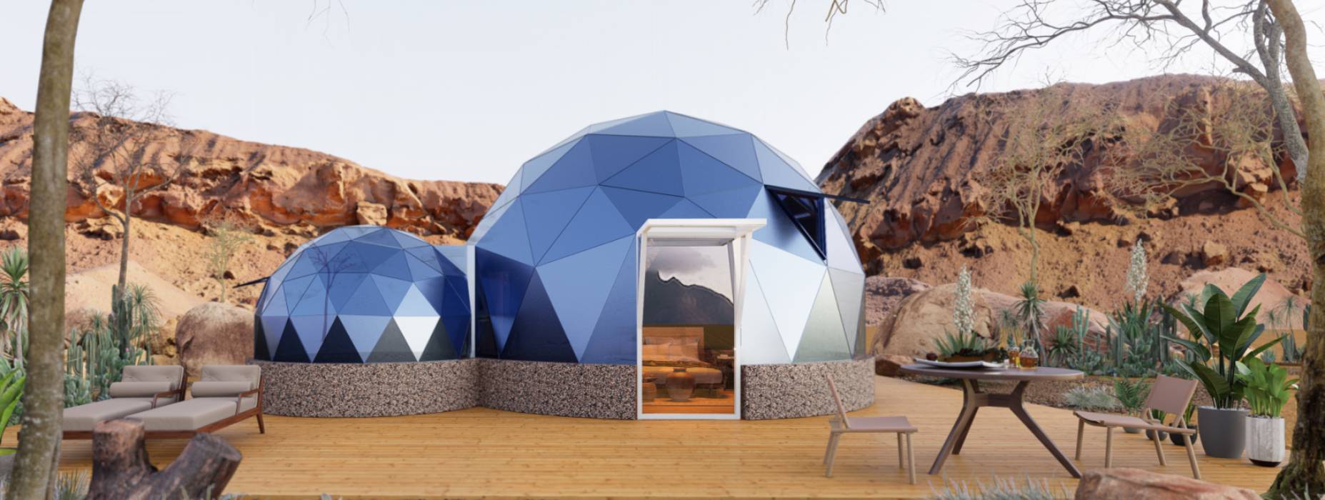 平安县球形智能光伏玻璃星空房